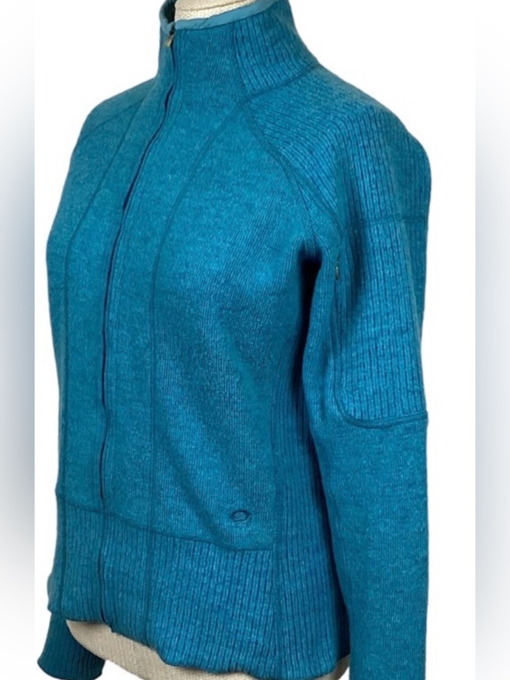 Mountain Hardwear Turquoise  Full-Zip Women’s Ski Sweater